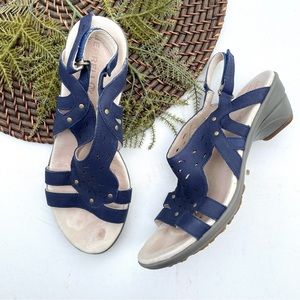 Merrell Womens Sandals Shoes Veranda Link Blue Performance Heel Size 9